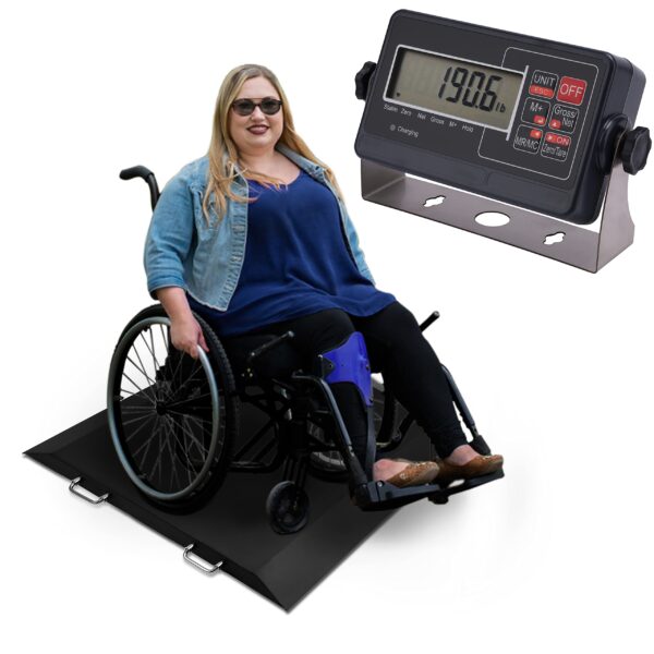 Wheelchair Scale for Home use 700 x 0.2lb Digital Medical Scale with Dual Ramp