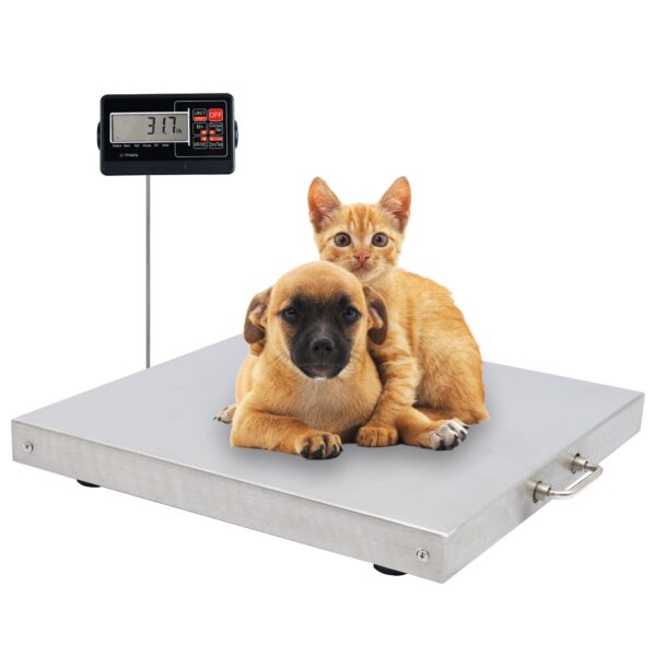 Animal Scale for Dog, 700x0.2lb Pet Scale with Stainless Steel Platform 18 x 18 in