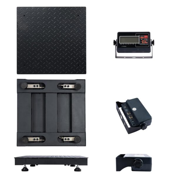 Floor Scale 24"x24" (2'x2') Indicator 2000x0.2lb Heavy Duty Structure,Digital Shipping Scale for Packages - Image 3