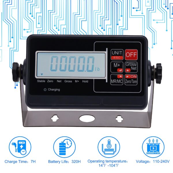 Livestock Scale, 700x0.2lb Animal Scale with Stainless Steel Platform 38 x 20 in - Image 4