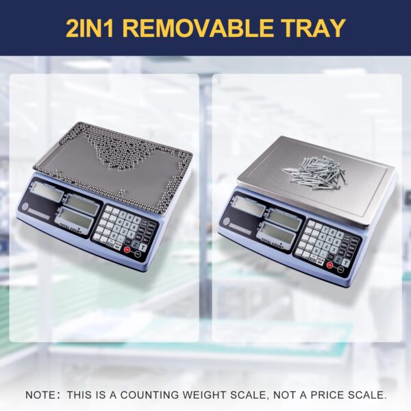 Industrial Counting Scale, 66lbx0.002lb Digital Inventory Counting for Coins and Parts with 20 APW - Image 4