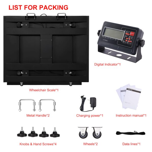 700 lb Portable Home Wheelchair Scale - Extended Ramp, 0.2 lb Accuracy, Easy Transport - Image 7